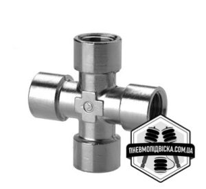 Фітинг хрест CAMOZZI 2033 (мама-мама-мама-мама)