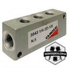 Колектори з вихідними отворами зверху і знизу CAMOZZI 3043